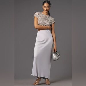 Anthropologie The Tilda Maxi Slip Skirt